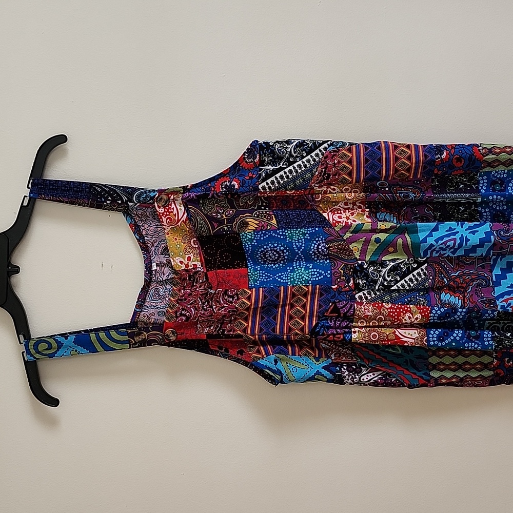 Amazon Colorful Patchwork Ankle Length Cropped Ov… - image 2